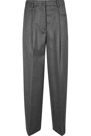 Mauro Grifoni Byxor, Dam, S, Polyester, Bred Grå Ullbyxor