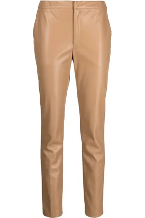 Twin-Set Byxor, Dam, S, Polyester, Elegant Brun Formella Byxor