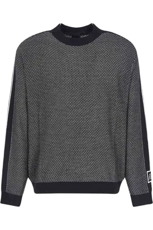 Armani Exchange Stickade tröjor & koftor, Herr, M, Grå Tröja Stilfull Modell