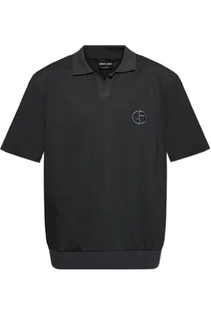 Giorgio Armani Topp, Herr, L, Bomull, Polo med logotyp