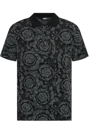 VERSACE Topp, Herr, 2Xl, Polo med Barocco mönster