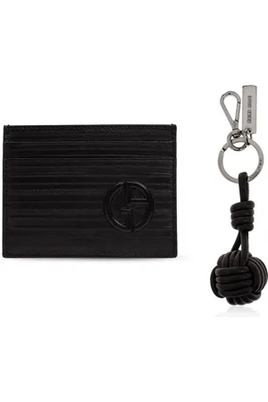 Giorgio Armani Accessoarer, Herr, ONE Size, Läder, Set: kortfodral och nyckelring