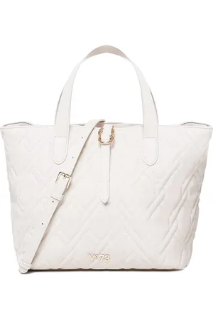 V°73 Väska, Dam, ONE Size, Läder, Vit Ekoläder Shoppingväska Margaret