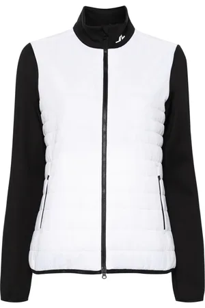 J Lindeberg Sweatshirts & Hoodies, Dam, L, Polyester, Vit Quilt Hybrid Casual Jacka