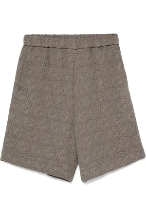 Giorgio Armani Shorts, Herr, XL, Nylon, Elegant Grå Bermuda Shorts