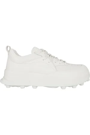 Jil Sander Skor, Herr, 45 EU, Läder, Vita Lädersneakers Klassisk Stil