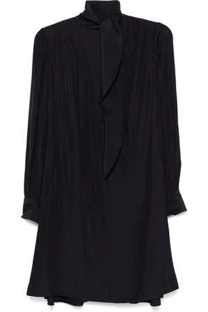 Lanvin Klänning, Dam, S, Blå Draperad Miniklänning