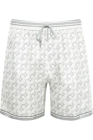 AMIRI Badkläder, Herr, L, Läder, Quad Bermuda Shorts Elastisk Midja