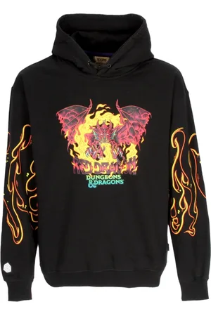 Octopus Sweatshirts & Hoodies, Herr, XS, Bomull, Röd Drakon Huvtröja Dungeons & Dragons