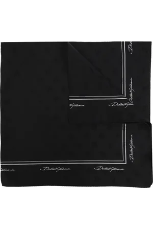 Dolce & Gabbana Accessoarer, Herr, ONE Size, Sidenscarf med monogram