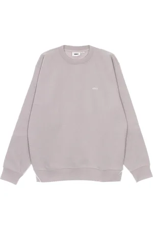 Obey Sweatshirts & Hoodies, Herr, L, Bomull, Lila Crew Neck Fleece Sweatshirt