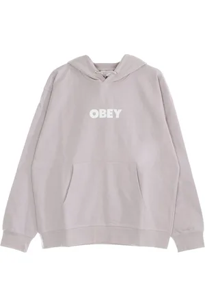 Obey Sweatshirts & Hoodies, Herr, M, Bomull, Lätt Huva Tröja Bold Premium Fransk Terry Lila
