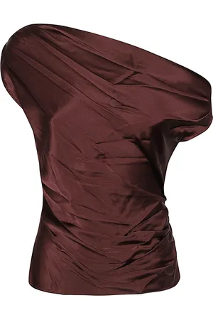 Staud Topp, Dam, S, Bordeaux Siden One-Shoulder Top