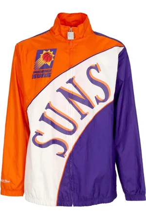 Mitchell & Ness Sport, Herr, XL, Polyester, NBA Bågformad Retro Vindjacka Lila/Orange