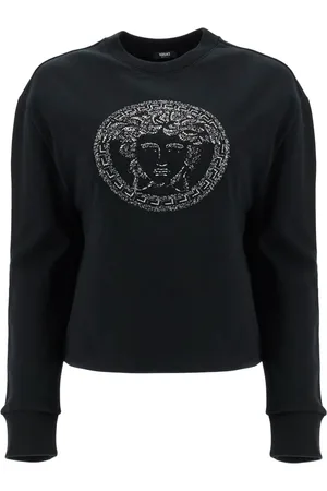 VERSACE Sweatshirts & Hoodies, Dam, XS, Bomull, Ikonisk Medusa Motif Sweatshirt