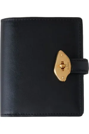 MULBERRY Accessoarer, Herr, ONE Size, Läder, Kompakt Plånbok Svart Läder Lana