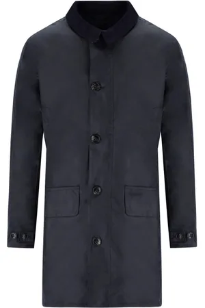 Barbour Kappa, Herr, L, Bomull, Navy Vaxad Bomull Mac Jacka