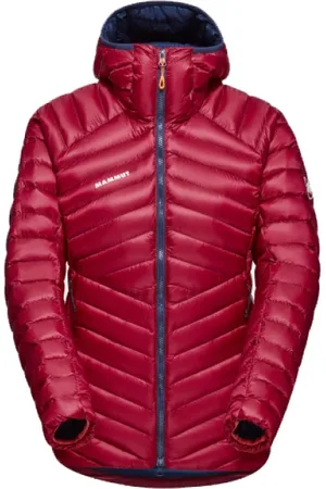 Mammut Jacka, Herr, S, Läder, Röd Delta Jacka med Huva