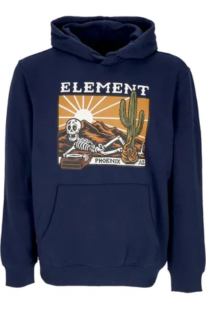 Element Sweatshirts & Hoodies, Herr, XS, Bomull, Marinblå huvtröja med känguruficka