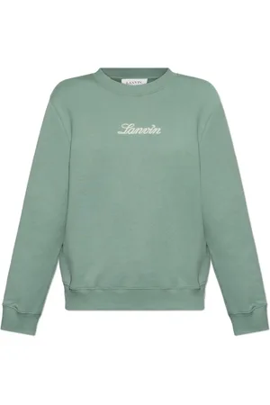 Lanvin Sweatshirts & Hoodies, Dam, M, Bomull, Sweatshirt med broderad logotyp