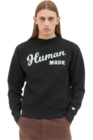 HUMAN MADE Sweatshirts & Hoodies, Herr, L, Bomull, Bomulls sweatshirt med logotyptryck