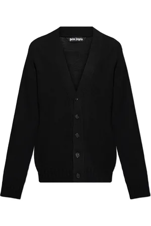 Palm Angels Stickade tröjor & koftor, Herr, M, Kashmir, Cardigan med logotyp