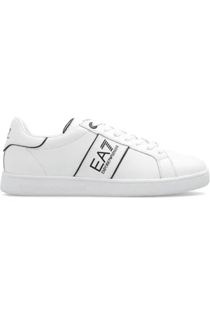 EA7 Skor, Herr, 44 EU, Läder, Sneakers med logotyp