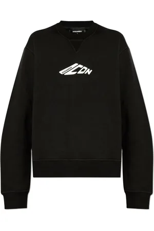 Dsquared2 Sweatshirts & Hoodies, Dam, M, Bomull, Sweatshirt med tryckt logotyp