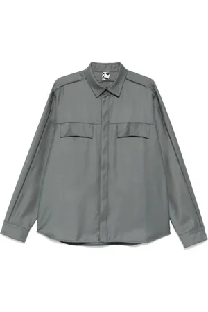 GR10K Jacka, Herr, S, Grå Ullflanell Overshirt