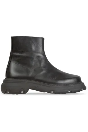 Phileo Skor, Herr, 42 EU, Läder, Svarta Veganläder Trucker Boots