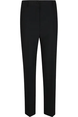 HEBE STUDIO Byxor, Dam, S, Polyester, Svarta polyesterbyxor tillverkade i Italien