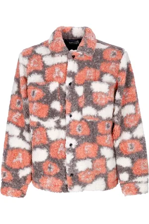 Obey Jacka, Herr, XL, Polyester, Sherpa Fodrad Jacka Orange Multi