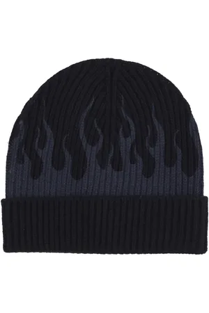 Vision Of Super Accessoarer, Herr, ONE Size, Kashmir, Flames Beanie Mössa Svart/Grå