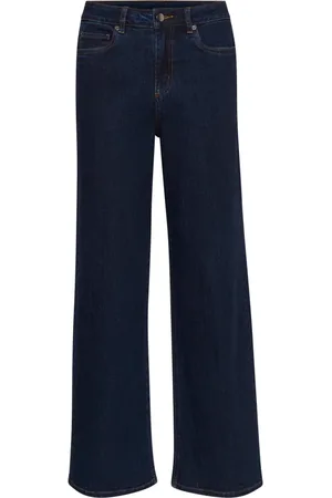 Kaffe Jeans, Dam, S, Högmidjade Jeans Mörkblå