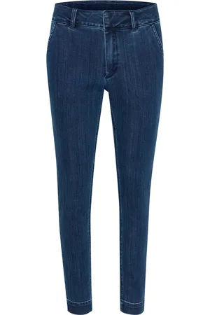 Kaffe Jeans, Dam, XL, Denim, Mörkblå Denim 7/8 Jeans