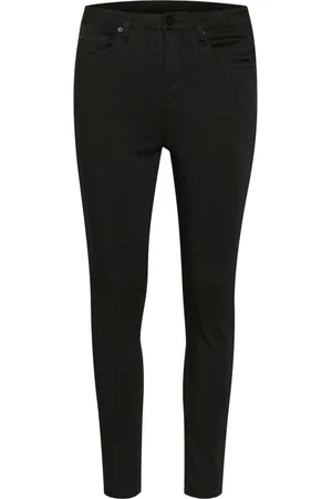 Kaffe Jeans, Dam, 3Xl, Slim Fit High Waist Svarta Jeans