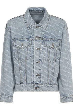 Alexander Wang Jacka, Dam, XS, Bomull, Logo Print Falling Back Jacket