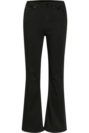Kaffe Jeans, Dam, L, Flare Jeans Svart Djup