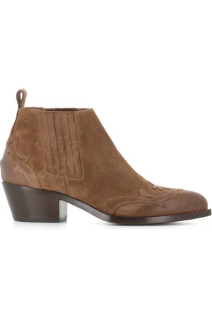 SARTORE Skor, Dam, 40 EU, Mocka, Mocka Cowboy Boots med Broderi