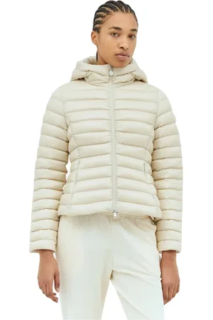Moncler Jacka, Dam, L, Quiltad kort dunjacka med huva