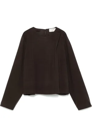 OFFICINE GENERALE Topp, Dam, S, Mörk Kaffe Mjuk Italiensk Topp