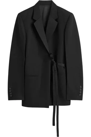 Totême Jacka, Dam, L, Läder, Satin-Lapel Wrap Blazer