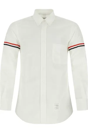 Thom Browne Skjorta, Herr, M, Bomull, Klassisk vit bomullsskjorta