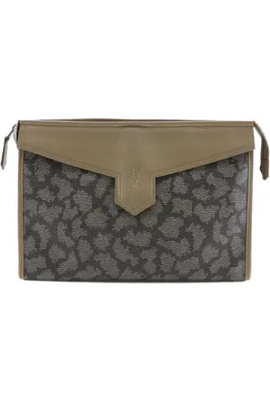 Saint Laurent Pre-owned, Dam, ONE Size, Pre-owned Laeder kuvertvskor