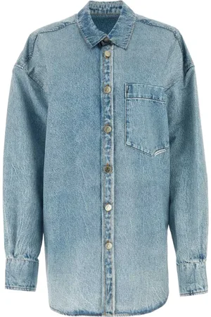 Alexander Wang Blusar & Skjortor , Dam, S, Oversize Tryckt Jersey Skjorta