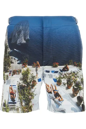 Orlebar Brown Badkläder, Herr, W32, Polyester, Bulldog Fotografiska Simshorts