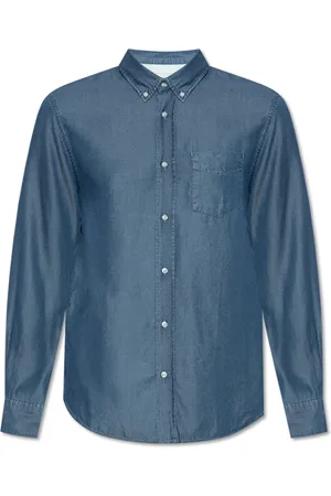 OFFICINE GENERALE Skjorta, Herr, S, Denim, Denim skjorta