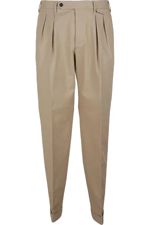 Incotex Byxor, Herr, L, Bomull, Beige Stretch Bomullsbyxor med Fickor