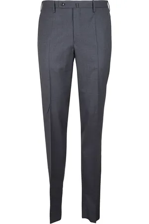 Incotex Byxor, Herr, L, Slim Fit Grå Ullbyxor