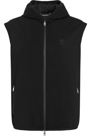 Dolce & Gabbana Jacka, Herr, XL, Svart Logotyp Dragkedja Huva Jacka